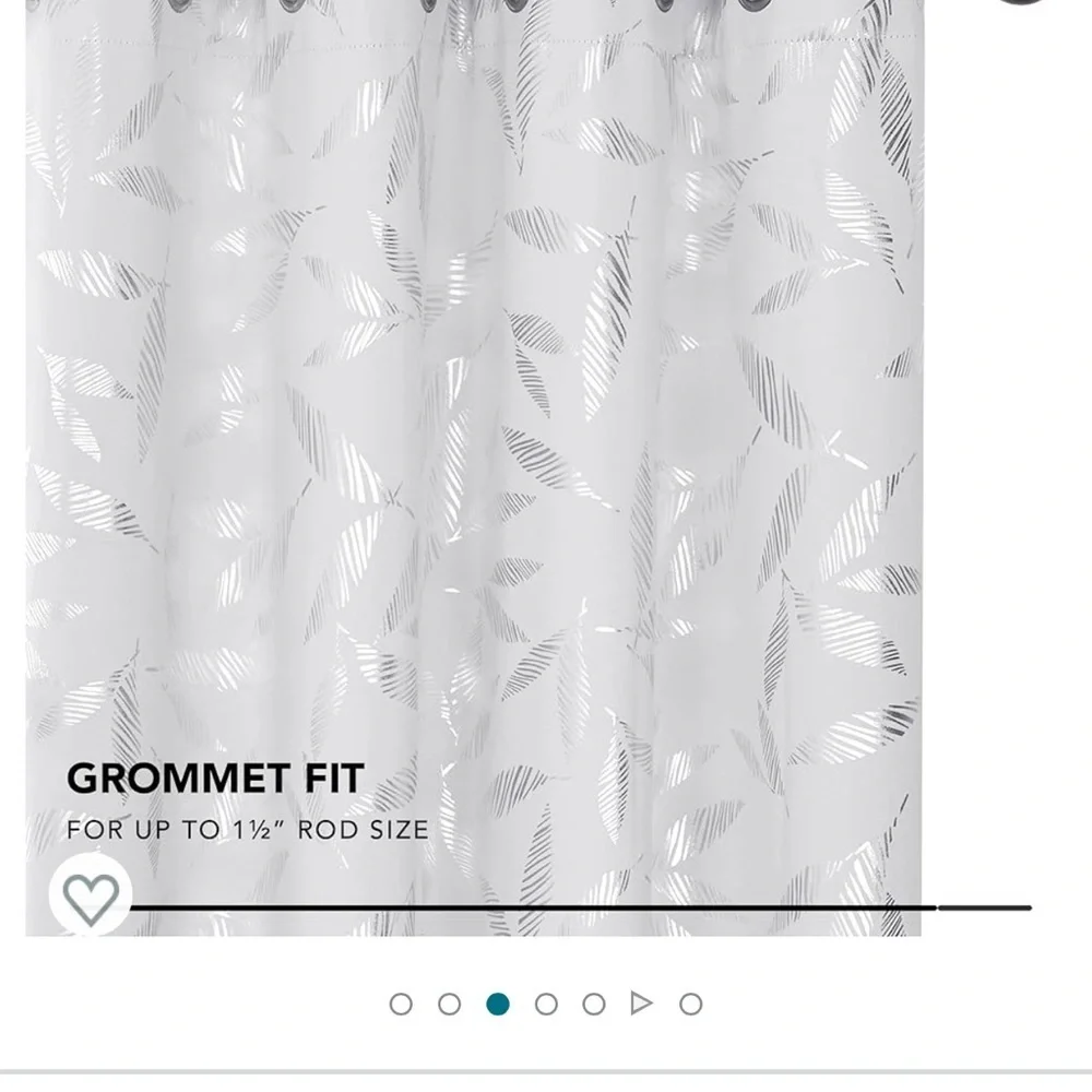 Deconovo Greyish White Blackout Curtains 2panels /gray-silver W52x72L